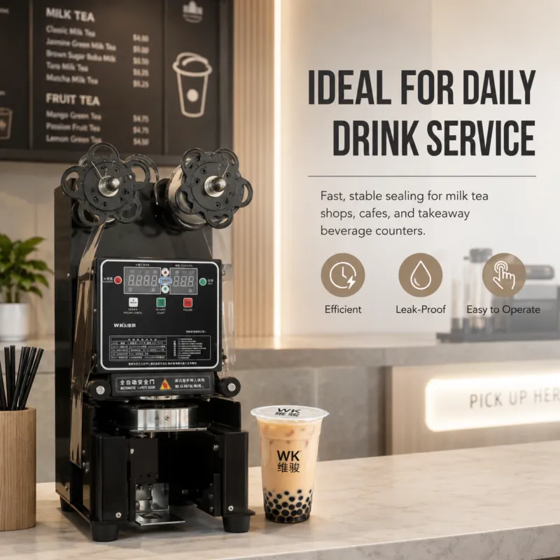 Commercial automatic cup sealer for milk tea shops and beverage stores