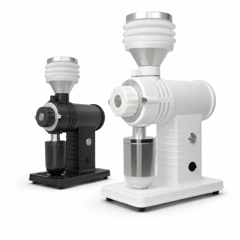 N520-BP black and white espresso coffee grinders with titanium alloy burrs