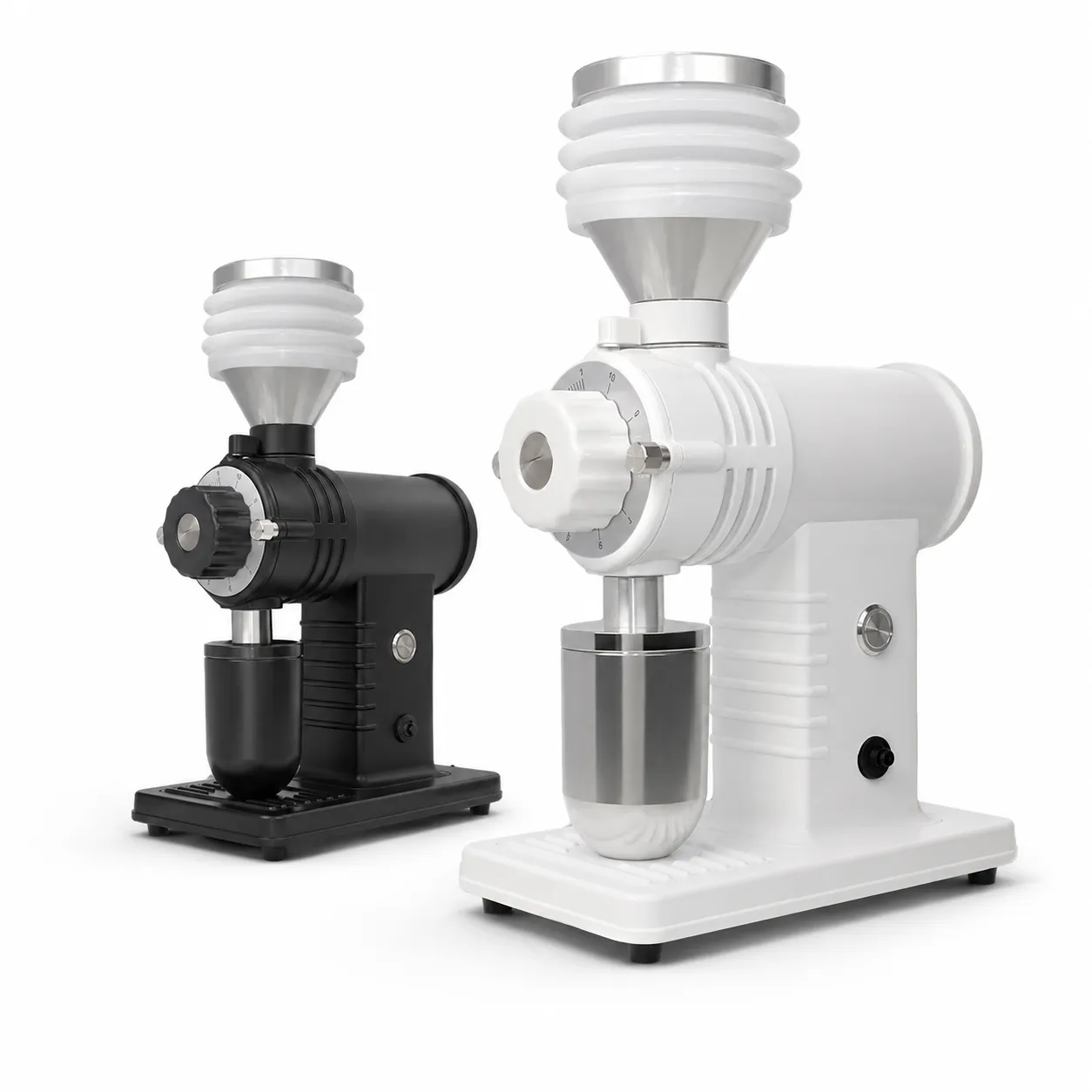N520-BP black and white espresso coffee grinders with titanium alloy burrs