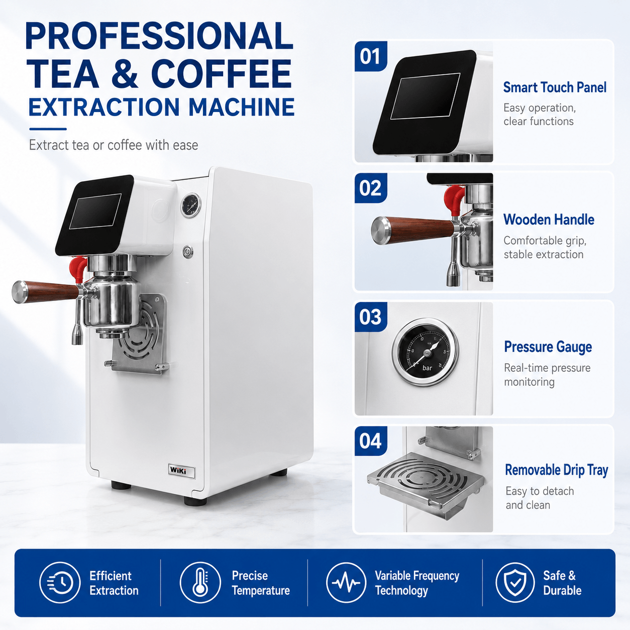 Key features of tea and coffee extraction machine