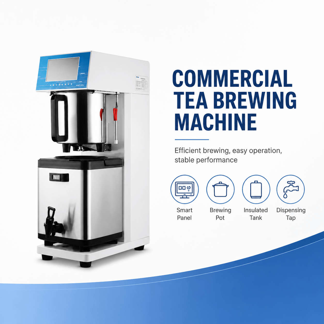 Commercial 40L Automatic Tea Brewer for Bubble Tea Shops