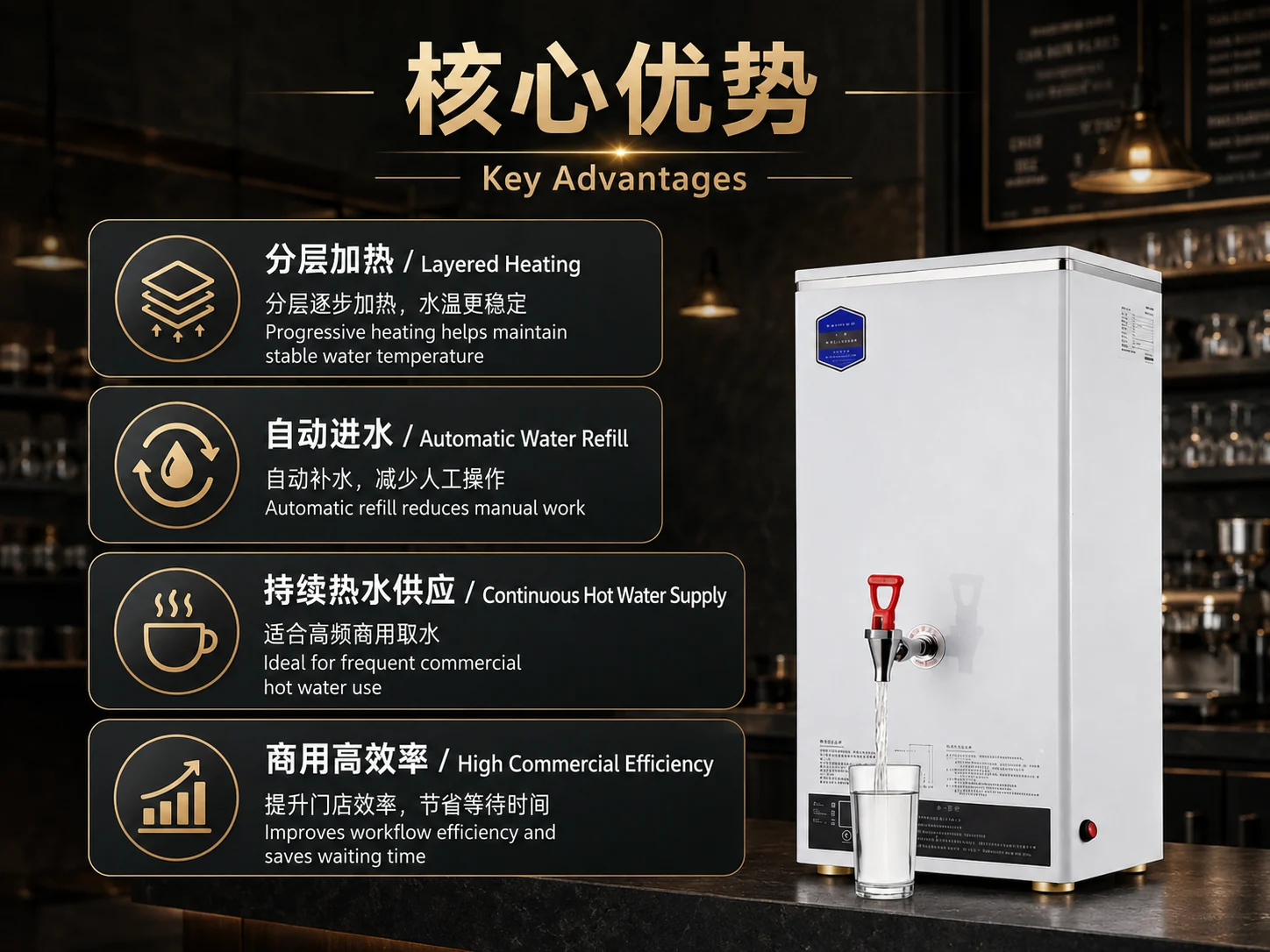 Commercial step-type water boiler advantages and hot water supply features