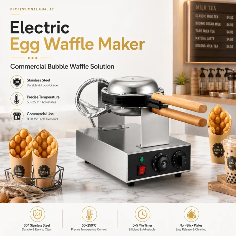 FY-6 commercial egg waffle maker for milk tea and dessert shops